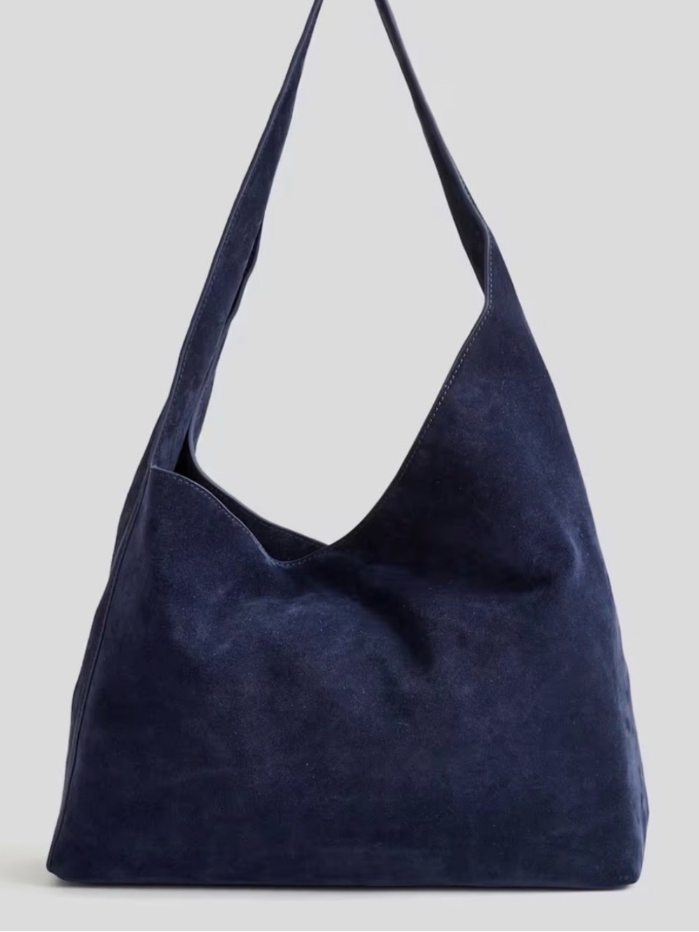 NWT NWT QUINCE ESME SUEDE LEATHER SLOUCHY SHOULDER BAG PEBBLE MSRP $150 HANDBAG